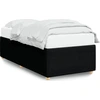 Image de vidaXL Cadre de lit sans matelas noir 90x190 cm Tissu