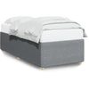 Image de vidaXL Cadre de lit sans matelas gris clair 90x200 cm Tissu