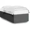 Image de vidaXL Cadre de lit sans matelas gris foncé 90x200 cm Tissu