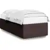 Image de vidaXL Cadre de lit sans matelas brun foncé 90x200 cm Tissu
