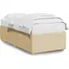 Image de vidaXL Cadre de lit sans matelas Crème 90x200 cm Tissu