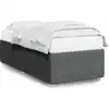 Image de vidaXL Cadre de lit sans matelas gris foncé 100x200 cm Tissu