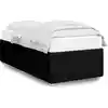 Image de vidaXL Cadre de lit sans matelas noir 100x200 cm Tissu