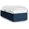 Image de vidaXL Cadre de lit sans matelas bleu 100x200 cm Tissu