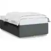 Image de vidaXL Cadre de lit sans matelas gris foncé 120x190 cm Tissu