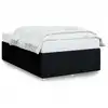 Image de vidaXL Cadre de lit sans matelas noir 120x190 cm Tissu