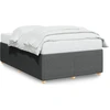 Image de vidaXL Cadre de lit sans matelas gris foncé 120x200 cm Tissu