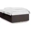 Image de vidaXL Cadre de lit sans matelas brun foncé 120x200 cm Tissu