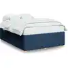 Image de vidaXL Cadre de lit sans matelas bleu 140x190 cm Tissu