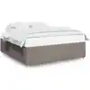Image de vidaXL Cadre de lit sans matelas Taupe 180x200 cm Tissu