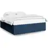 Image de vidaXL Cadre de lit sans matelas bleu 180x200 cm Tissu