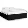 Image de vidaXL Cadre de lit sans matelas noir 200x200 cm Tissu