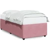 Image de vidaXL Sommier rose 90x190 cm velours