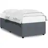 Image de vidaXL Cadre de lit sans matelas gris foncé 90x200 cm velours