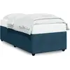 Image de vidaXL Sommier bleu 90x200 cm velours