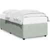 Image de vidaXL Cadre de lit sans matelas gris clair 100x200 cm velours