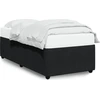 Image de vidaXL Sommier sans matelas noir 100x200 cm velours