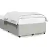 Image de vidaXL Cadre de lit sans matelas gris clair 120x190 cm velours