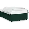 Image de vidaXL Cadre de lit sans matelas vert foncé 120x190 cm velours