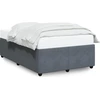 Image de vidaXL Cadre de lit sans matelas gris foncé 120x200 cm velours