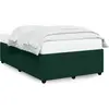 Image de vidaXL Cadre de lit sans matelas vert foncé 120x200 cm velours
