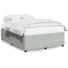 Image de vidaXL Cadre de lit sans matelas gris clair 140x190 cm velours