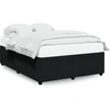 Image de vidaXL Sommier sans matelas noir 140x190 cm velours
