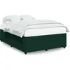 Image de vidaXL Cadre de lit sans matelas vert foncé 140x190 cm velours