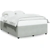 Image de vidaXL Cadre de lit sans matelas gris clair 160x200 cm velours