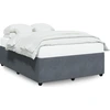 Image de vidaXL Cadre de lit sans matelas gris foncé 160x200 cm velours
