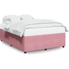 Image de vidaXL Sommier rose 160x200 cm velours