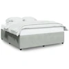 Image de vidaXL Cadre de lit sans matelas gris clair 180x200 cm velours