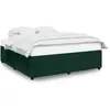 Image de vidaXL Cadre de lit sans matelas vert foncé 180x200 cm velours