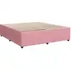 Image de vidaXL Sommier rose 180x200 cm velours