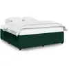Image de vidaXL Cadre de lit sans matelas vert foncé 200x200 cm velours