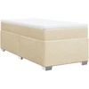 Image de vidaXL Lit boxspring avec matelas Crème 80x200 cm Tissu