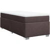 Image de vidaXL Lit boxspring avec matelas brun foncé 90x190 cm Tissu
