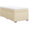Image de vidaXL Lit boxspring avec matelas Crème 90x190 cm Tissu