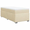 Image de vidaXL Lit boxspring avec matelas Crème 90x200 cm Tissu