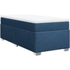 Image de vidaXL Lit boxspring avec matelas bleu 90x200 cm Tissu