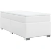 Image de vidaXL Lit boxspring avec matelas blanc 80x200 cm similicuir