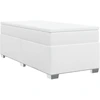 Image de vidaXL Lit boxspring avec matelas blanc 90x190 cm similicuir