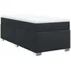 Image de vidaXL Lit boxspring avec matelas noir 90x200 cm similicuir