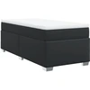 Image de vidaXL Lit boxspring avec matelas noir 100x200 cm similicuir
