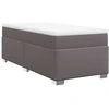 Image de vidaXL Lit boxspring avec matelas Gris 100x200 cm similicuir