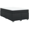 Image de vidaXL Lit boxspring avec matelas noir 120x200 cm similicuir