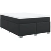 Image de vidaXL Lit boxspring avec matelas noir 140x200 cm similicuir