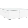 Image de vidaXL Lit boxspring avec matelas blanc 200x200 cm similicuir