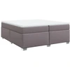 Image de vidaXL Lit boxspring avec matelas Gris 200x200 cm simili-cuir