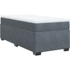 Image de vidaXL Lit boxspring avec matelas gris foncé 80x200 cm velours